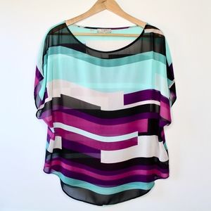 Guess | Sheer Color Block Top